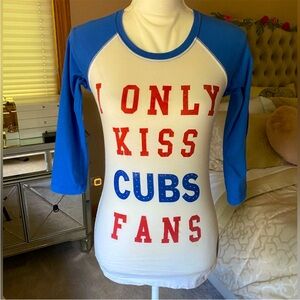 I Only Kiss Cubs Fans Victoria’s Secret Pink Tee